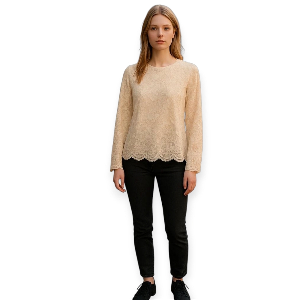 Charlotte Russe Peachy Lace Top